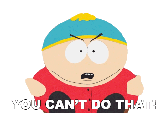 You Cant Do That Eric Cartman Sticker - You Cant Do That Eric Cartman South Park Stickers