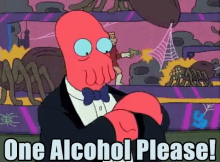 One Alcohol Please GIF - Alcohol Zoidberg Futurama GIFs