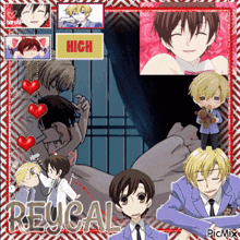 a collage of anime characters and the word reucal