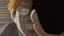 a cartoon drawing of a man with a surprised look on his face and a clock on his face