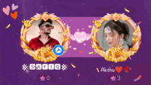 a picture of a man and a picture of a woman with the name safiq and akshu