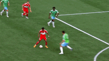 a soccer goal with a audi goal sign in the back