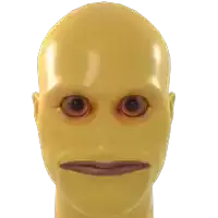 a close up of a person 's face with a very wide mouth