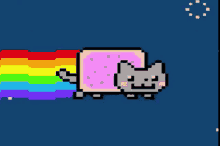 Cat Animtion GIF - Cat Animtion Rainbow GIFs