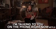 Im Talking To You On The Phone Right Now Lily Tomlin GIF - Im Talking To You On The Phone Right Now Lily Tomlin Frankie Bergstein GIFs