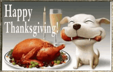 Happy Thanksgiving Dogs GIF - Happy Thanksgiving Dogs Turkey Dinner GIFs