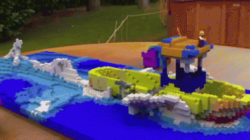 Lego Boat Animation GIF - Lego Boat Stop Motion - Discover & Share GIFs