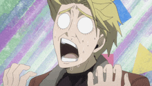 a cartoon of a man with his mouth wide open