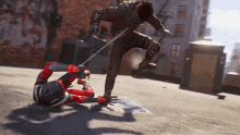 Punching The Enemy Red Spectre Spider-man GIF - Punching The Enemy Red Spectre Spider-man Marvel'S Spider-man 2 GIFs