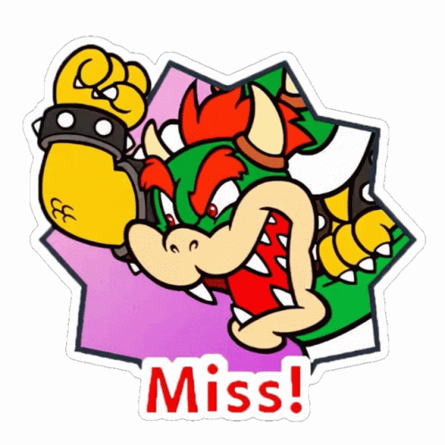 Bowser Miss Sticker - Bowser Miss Mario Party - Discover & Share GIFs