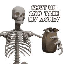 shut up and take my money dark and darker dnd skeleton skeleton meme