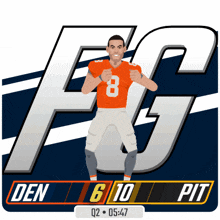 a football player with the number 8 on his shirt