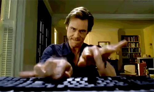 Angry Typing GIF - Bruce Almighty Keyboard Warrior Comedy GIFs