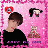 a picture of a boy with the name jake de mei