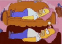 homer simpson drool bed dreaming daydream
