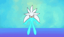 a cartoon drawing of a sonic the hedgehog flying through the air