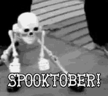 spooktober spooktober dance skeleton dance dancing skeleton