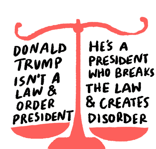 Donald Trump Isnt A Law And Order President Hes A President Who Breaks The Law And Creates Disorder Sticker - Donald Trump Isnt A Law And Order President Hes A President Who Breaks The Law And Creates Disorder 2020 Stickers