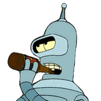 Drinking Bender Sticker - Drinking Bender Futurama Stickers