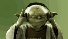 Yoda Head Phones GIF - Yoda Head Phones Music GIFs