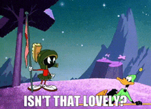 Marvin The Martian Isnt That Lovely GIF - Marvin The Martian Isnt That Lovely Duck Dodgers GIFs
