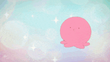 a cartoon drawing of a fish with a pink bow on its head