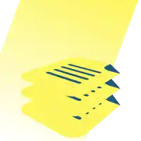 a blue check mark on a yellow background with the word check
