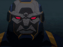 a cartoon drawing of a man with a red light coming out of his eyes