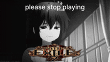 a poster for path of exile 2 shows a girl crying and says please stop playing