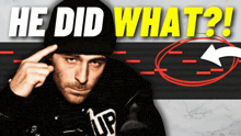 a man wearing a black hat and a black jacket with the words he did what behind him