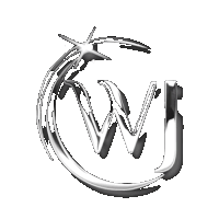 the letter w is in a circle with a star