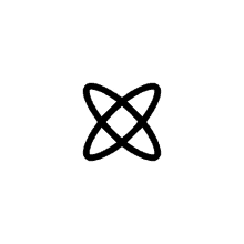 a black and white symbol that looks like a cross