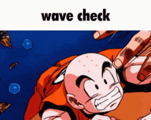 Wave Check Krillin GIF - Wave Check Krillin Bald GIFs