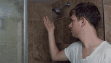Shower Corey Vidal GIF - Shower Corey Vidal Checking Water GIFs