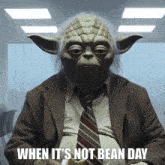 Bean Day Yoda GIF - Bean Day Yoda Depressed GIFs