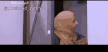 a woman in a hijab is standing in front of a door with a caption that says confused asthma