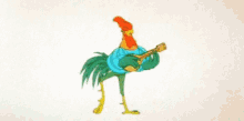 chicken hood guitar play walk