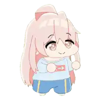 a cartoon drawing of a girl with pink hair wearing a shirt that says supreme