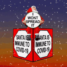 Santa Is Immune To Covid19 Santa Coronavirus GIF - Santa Is Immune To Covid19 Santa Coronavirus Santa Wont Spread The Virus GIFs