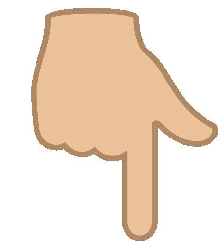 finger pointing down emoji