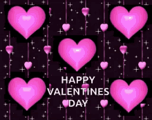 Happy Valentines Day Hearts GIF - Happy Valentines Day Hearts Sparkle GIFs