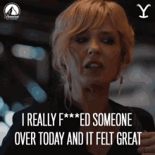 I Really Fed Someone Over Today And It Felt Great Beth Dutton GIF - I Really Fed Someone Over Today And It Felt Great Beth Dutton Kelly Reilly GIFs
