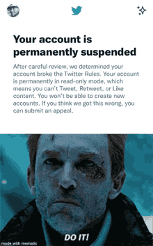 twitter suspension