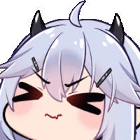 a cartoon drawing of a girl with horns on her ears
