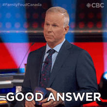 Good Answer Gerry Dee GIF - Good Answer Gerry Dee Family Feud Canada GIFs