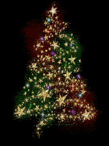 merry christmas christmas tree stars sparkling