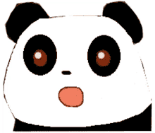 a cartoon panda bear with a surprised expression on its face