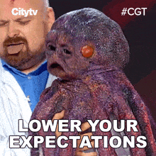 Lower Your Expectations Mr Cuddles The Evil Octopus GIF - Lower Your Expectations Mr Cuddles The Evil Octopus Canadas Got Talent GIFs