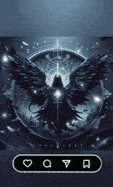 a picture of a dark angel with a circle around him and the words " dark angel " on the bottom
