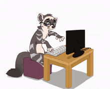Ferret Typing GIF - Ferret Typing Anthro GIFs